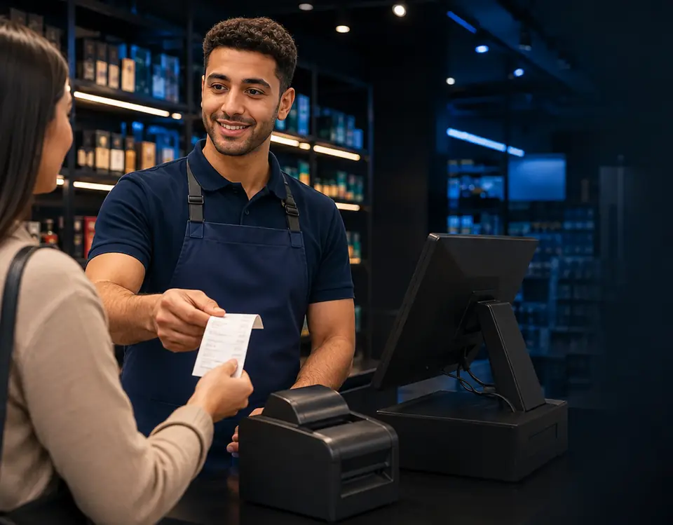 نظام كاشير متكامل داخل نقطة البيع
